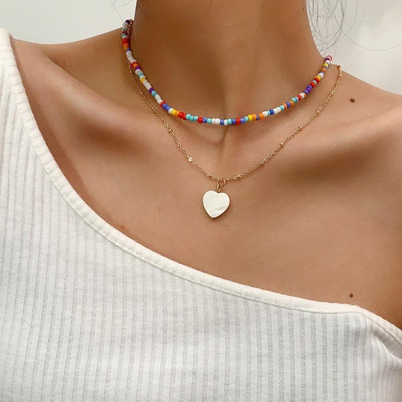 Pendant Necklaces Colorful Acrylic Beaded Necklace For Women Heart Chain Choker Female Bohemian Summer Beach Jewelry Wholesale
Pendant Necklaces Colorful Acrylic Beaded Necklace For Women Heart Chain Choker Female Bohemian Summer Beach Jewelry Wholesale