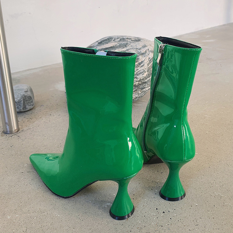 dress shoes winter luxury women patent leather ankle boots western pointed toe green high heels short boot designer party fashion, Black
dress shoes winter luxury women patent leather ankle boots western pointed toe green high heels short boot designer party fashion, Black