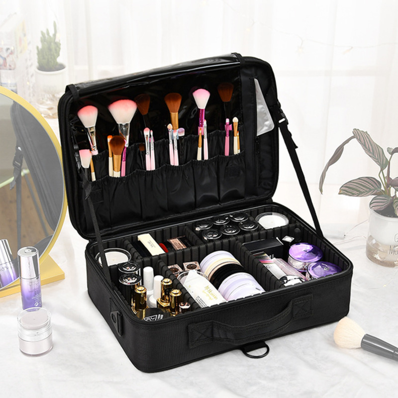 Portable , Manicure Kit, Large Capacity, Multi-layer Cosmetic and Wash Bag, 1805e black two layer mini
Portable , Manicure Kit, Large Capacity, Multi-layer Cosmetic and Wash Bag, 1805e black two layer mini