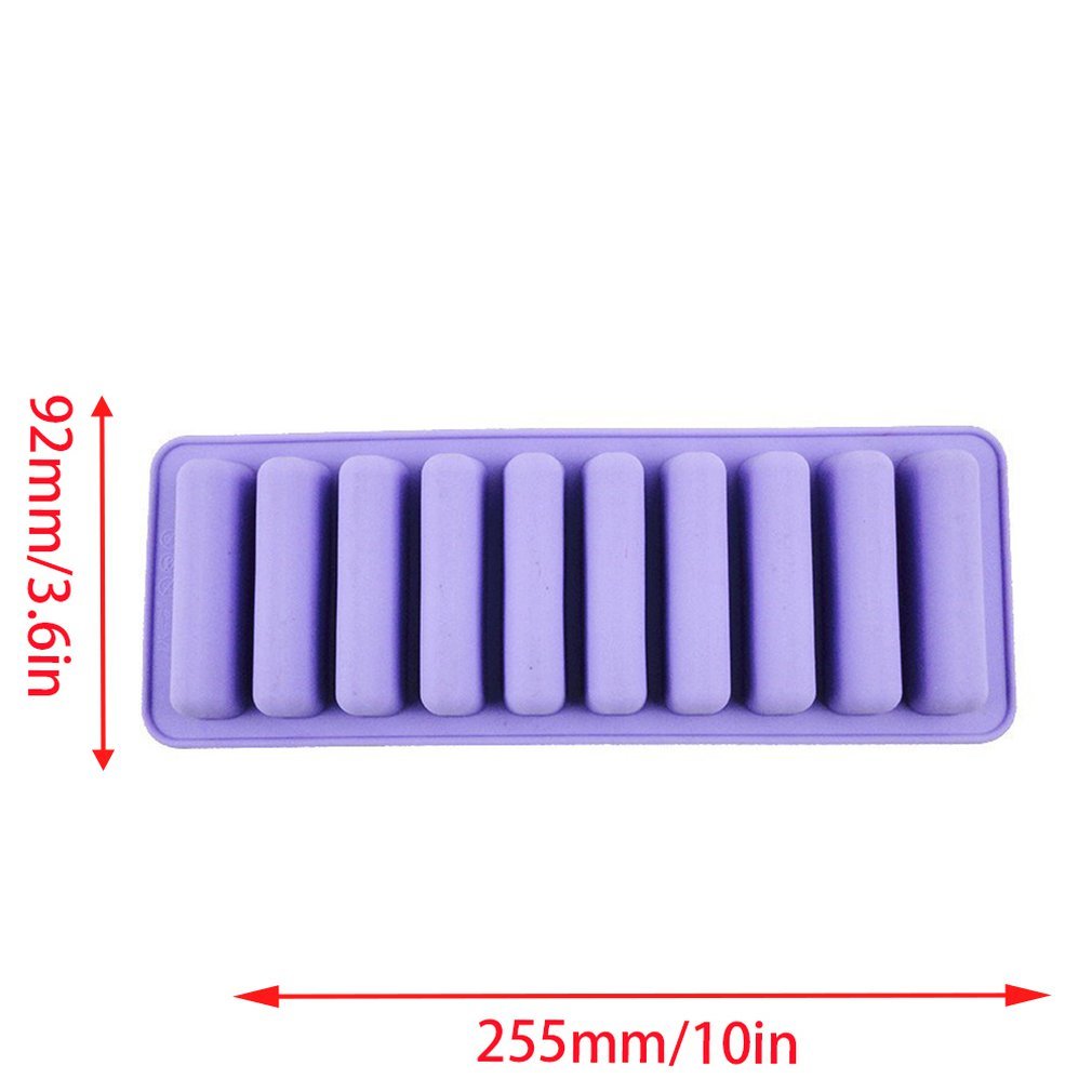 10 Grids Long Strip Shape Silicone Chocolate Mold Load For Homemade Diy Baked Cake Muffin Shape Ice Cube drawer