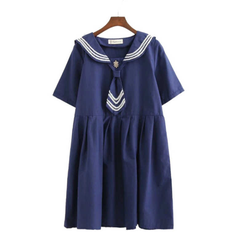 Merry Pretty White Navy Tie Sailor Collar Girls Cotton Dress Embroidery Mini A Line Summer Preppy Style Sweet Women 210526
Merry Pretty White Navy Tie Sailor Collar Girls Cotton Dress Embroidery Mini A Line Summer Preppy Style Sweet Women 210526