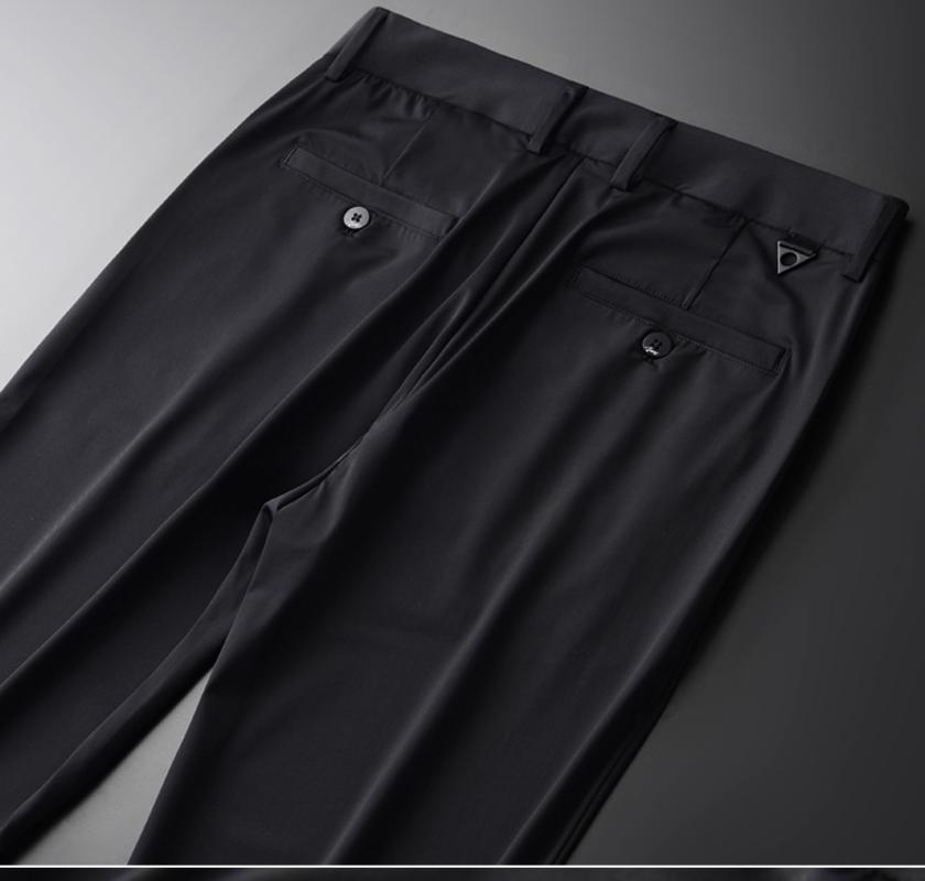 Elastic Summer Luxury Fabric Business Casual Man Pants Plus Size 4xl Hight Quality Slim Fit Mens Trousers Men's