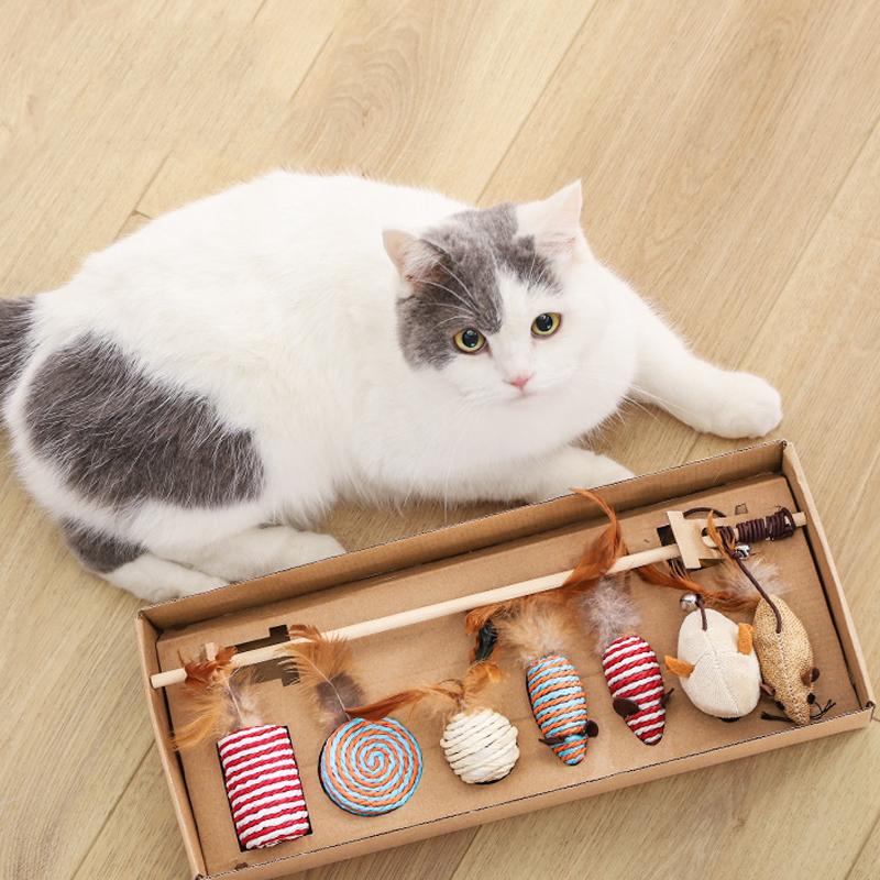 7pc Cat Toy Set Feather Funny Mice Shape Bite Resistance Interactive Mouse Palying For Kitten Toys
7pc Cat Toy Set Feather Funny Mice Shape Bite Resistance Interactive Mouse Palying For Kitten Toys