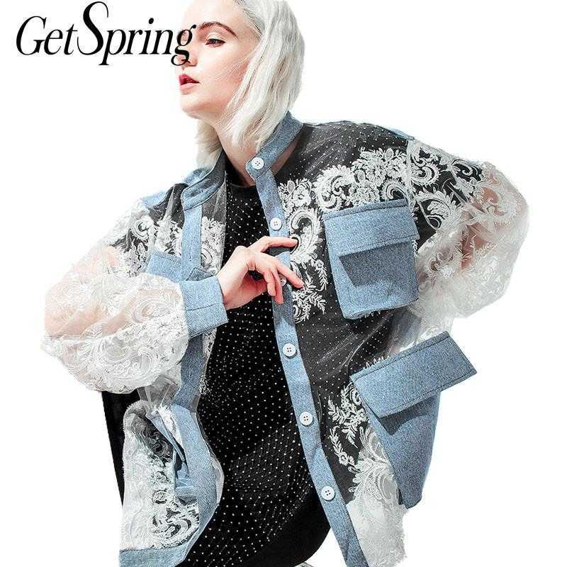 GETSRING Women Jacket Lace Stitching Denim Perspective Sexy Jean s Loose Sunscreen Tops Fashion Coat 210601, Blue
GETSRING Women Jacket Lace Stitching Denim Perspective Sexy Jean s Loose Sunscreen Tops Fashion Coat 210601, Blue