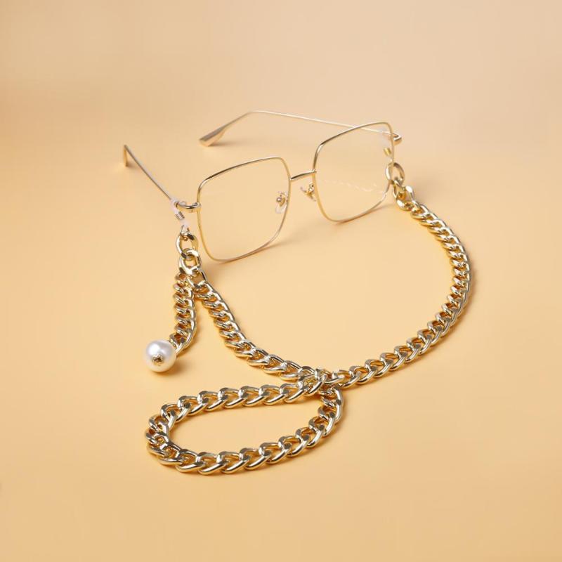 Chains Punk Chunky Reading Glasses Chain Imitation Pearl Tassel Sunglasses Cord Metal Eyeglasses Holder Neck Strap Eye-wear Retainer, Silver
Chains Punk Chunky Reading Glasses Chain Imitation Pearl Tassel Sunglasses Cord Metal Eyeglasses Holder Neck Strap Eye-wear Retainer, Silver