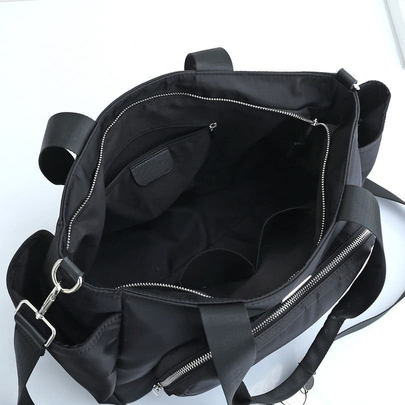 Diaper Bags Baby mummy bags diaper pad water bottle cooler bag three-piece alphabet zipper travel bag Between black and brown H250218