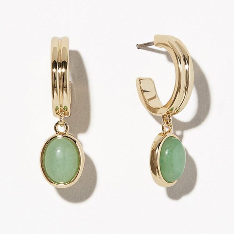 Pendant Necklaces Selling Green Aventurine Necklace Figaro Chain Titanium Steel Plated Simple Design Clavicle Trendy Women Earrings 2021, Silver
Pendant Necklaces Selling Green Aventurine Necklace Figaro Chain Titanium Steel Plated Simple Design Clavicle Trendy Women Earrings 2021, Silver