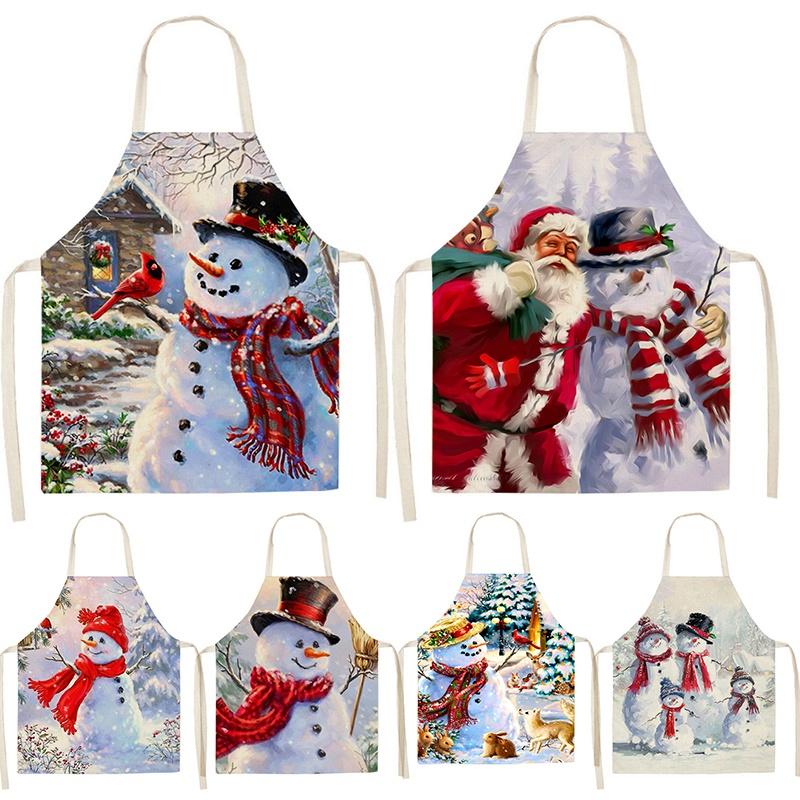 Christmas Decoration Santa Red Sleeveless Apron Linen Kitchen Aprons Women Home Cooking Baking Waist Bib Pinafore 68*55cm
Christmas Decoration Santa Red Sleeveless Apron Linen Kitchen Aprons Women Home Cooking Baking Waist Bib Pinafore 68*55cm