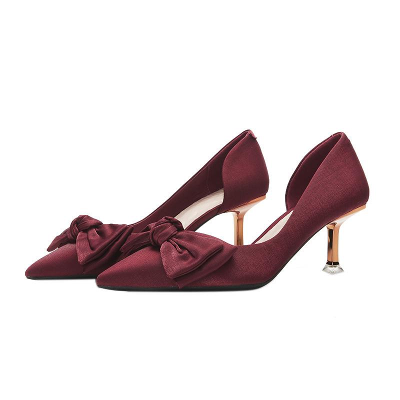Women's High Heels Elegant Butterfly Wedding Shoes Thin Heel Rubber Bottom Pointed Shallow Mouth Evening Dinner Dress, Black
Women's High Heels Elegant Butterfly Wedding Shoes Thin Heel Rubber Bottom Pointed Shallow Mouth Evening Dinner Dress, Black