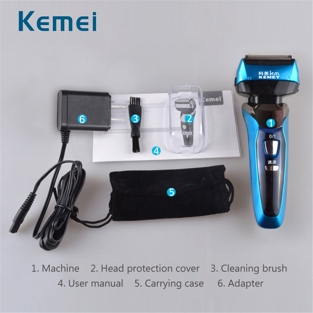 Kemei 4 Blade Professional Wet & Dry Shaver Rechargeable Razor for Men Beard Trimmer Shaving Machine LCD Display NO package Choose
Kemei 4 Blade Professional Wet & Dry Shaver Rechargeable Razor for Men Beard Trimmer Shaving Machine LCD Display NO package Choose