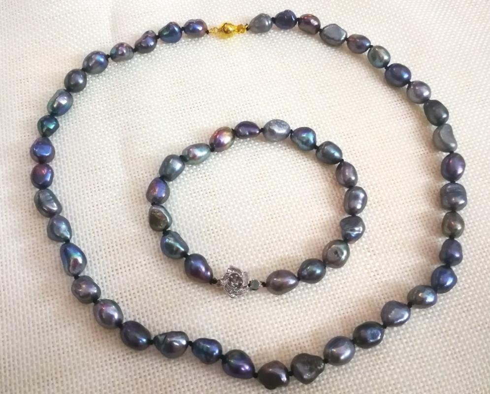 Earrings & Necklace 20'' 22'' 50cm 55cm Women Jewelry Set 11mm Black Blue Gray Green Baroque Pearl Gold Clasp Bracelet Cultured, As pic
Earrings & Necklace 20'' 22'' 50cm 55cm Women Jewelry Set 11mm Black Blue Gray Green Baroque Pearl Gold Clasp Bracelet Cultured, As pic