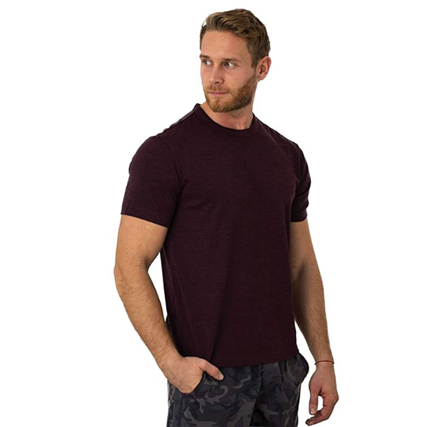 Men's Merino Wool T Shirt Base Layer Wool Tee Men 100% Merino Wool Shirt 170gram Wicking Breathable Anti-Odor Size S-XXL 210319