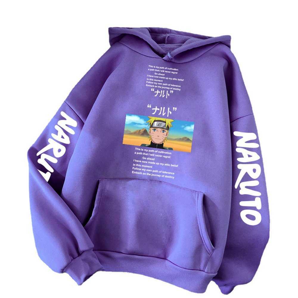 Oversized Hoodie Anime Sweatshirt Uzumaki Akatsuki Sakura Kakashi Sasuke Hinata Hyuga Harajuku Sweatshirts Boys/Girls Clothes Y0804