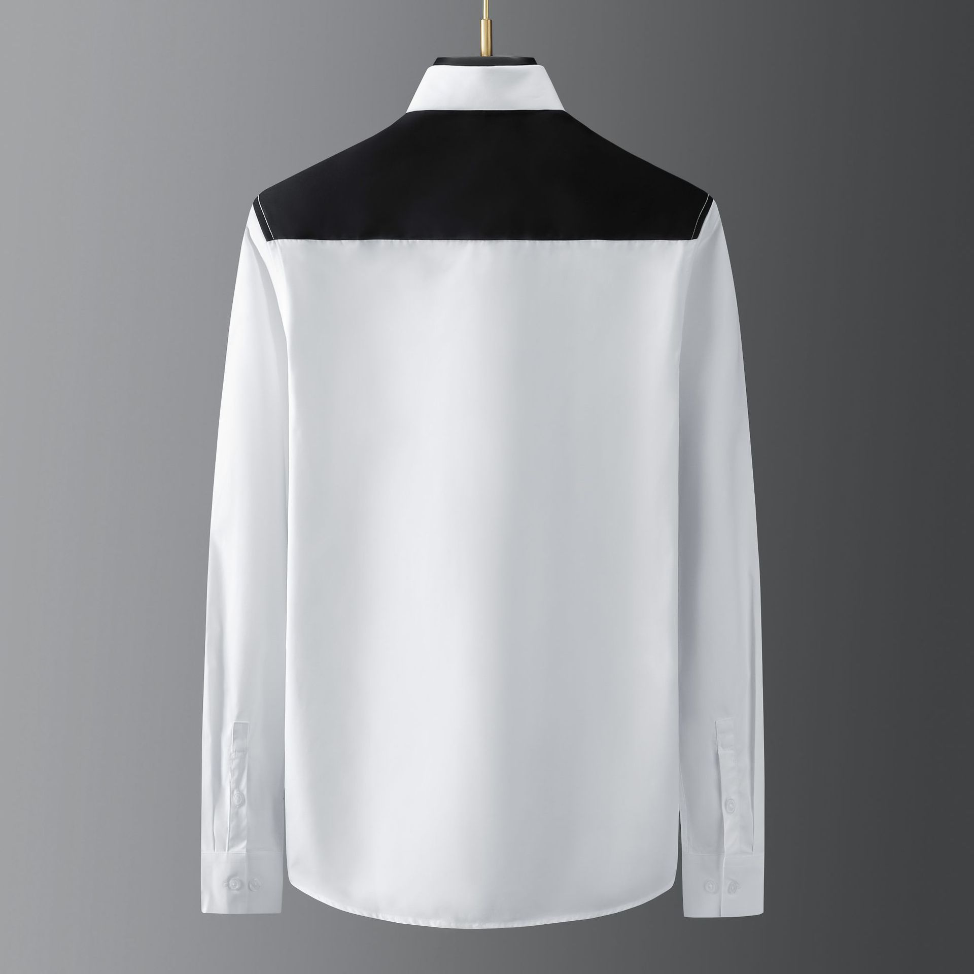 IEFB Fashionable Multi Position Black And White High Fiber Mesh Splicing Men's Slime Trend White Shirt Spring Blouse 9Y5609 210524