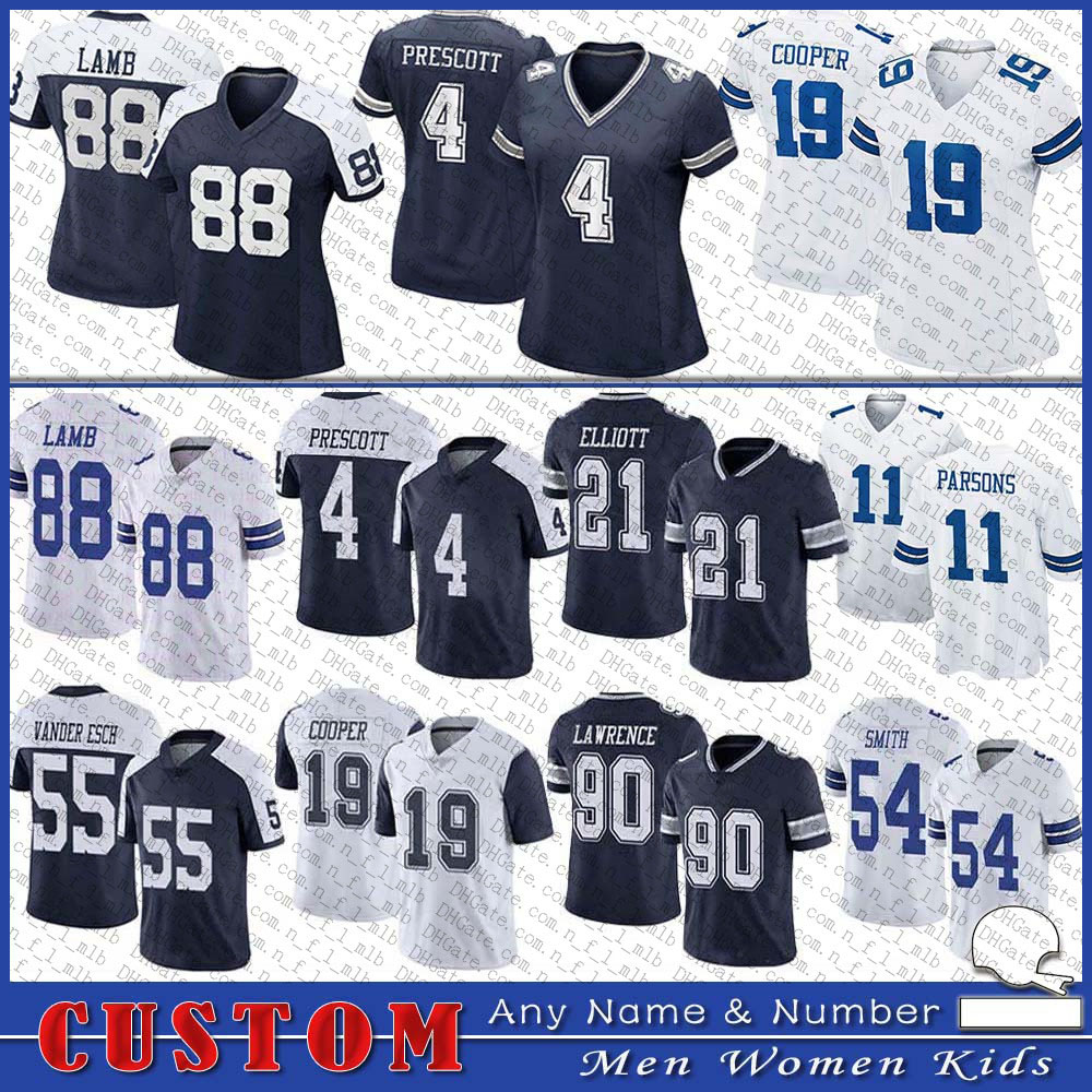 4 Dak Prescott Football jersey 11 Micah Parsons 88 CeeDee Lamb 21 Ezekiel Elliott 19 Amari Cooper 54 Jaylon Smith 55 Vander Esch Custom Men Women Kids Dallas Cowboy, Shown
4 Dak Prescott Football jersey 11 Micah Parsons 88 CeeDee Lamb 21 Ezekiel Elliott 19 Amari Cooper 54 Jaylon Smith 55 Vander Esch Custom Men Women Kids Dallas Cowboy, Shown