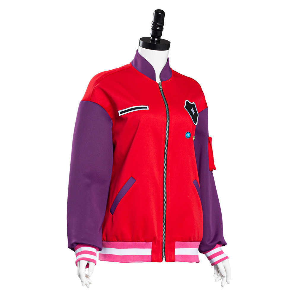 Anime WONDER EGG PRIORITY Kawai Rika Jacket Same Type Cosplay Costume Red Hoodie Coat Daily Outfits Y0913