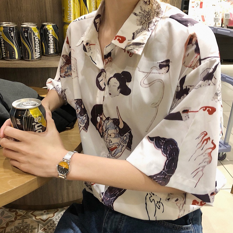 2020 New Arrival Cartoon Anime Comic Print Shirt Fashion Loose Casual Lapel Half Sleeve Women Blouse Single-breasted Cardigan X0521, Blue
2020 New Arrival Cartoon Anime Comic Print Shirt Fashion Loose Casual Lapel Half Sleeve Women Blouse Single-breasted Cardigan X0521, Blue