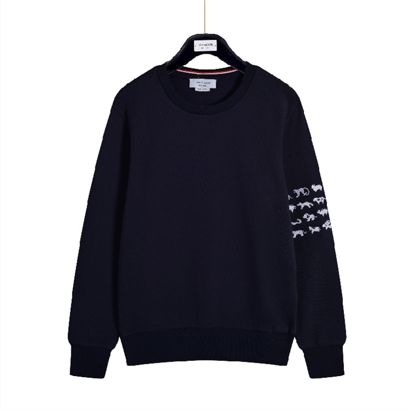 TB spring new zoo pattern embroidery and women's lovers' round neck casual fashion sweater, Black
TB spring new zoo pattern embroidery and women's lovers' round neck casual fashion sweater, Black