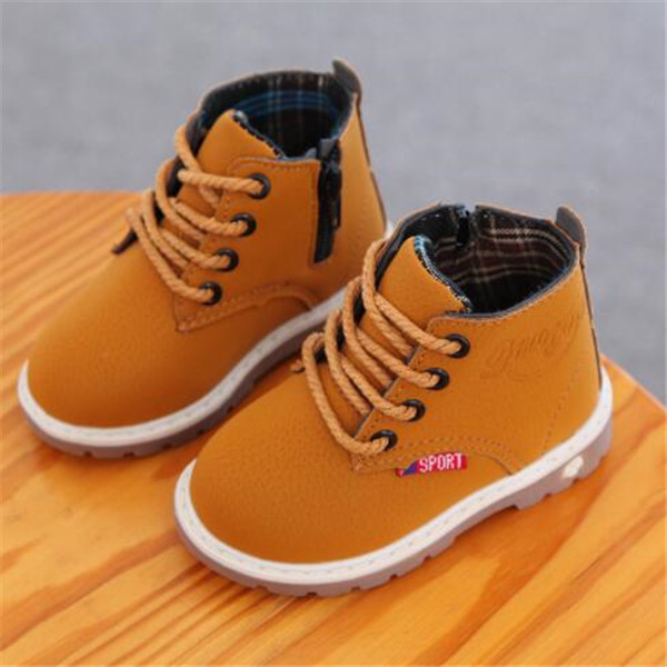 Autumn Winter kids Girls Boys Martin Boots Children Sports Shoes Zipper Nubuck Leather Toddle Baby Shoes Fashion Boot