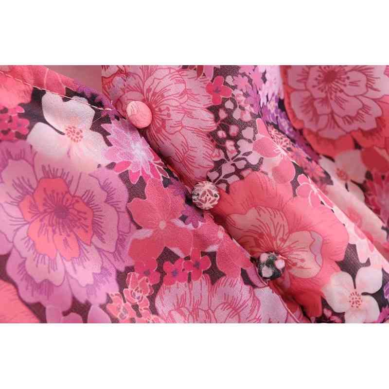 Romantic Ruched Package hips Floral Print Mini Dress Women Sexy Lacing up Tie Bow Collar Short Irregular Party Dresses Vestido 210429