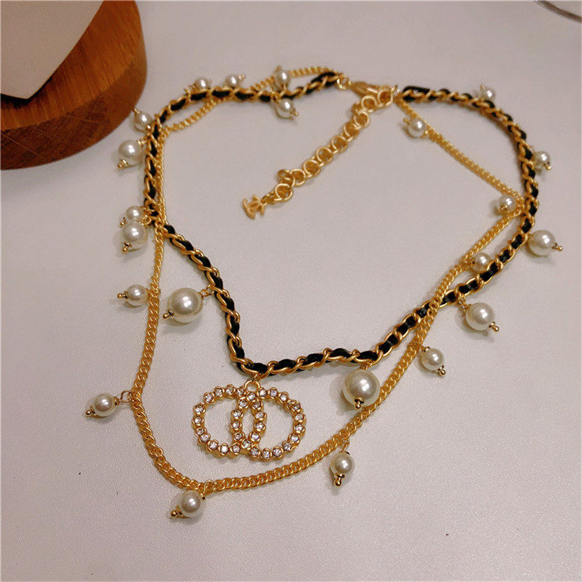 Fashion Vintage French Leather Wear Chain Double-C Letter Pearl Necklace Temperament Clavicle Chains for Women&Girls Wedding Valentine', Silver
Fashion Vintage French Leather Wear Chain Double-C Letter Pearl Necklace Temperament Clavicle Chains for Women&Girls Wedding Valentine', Silver