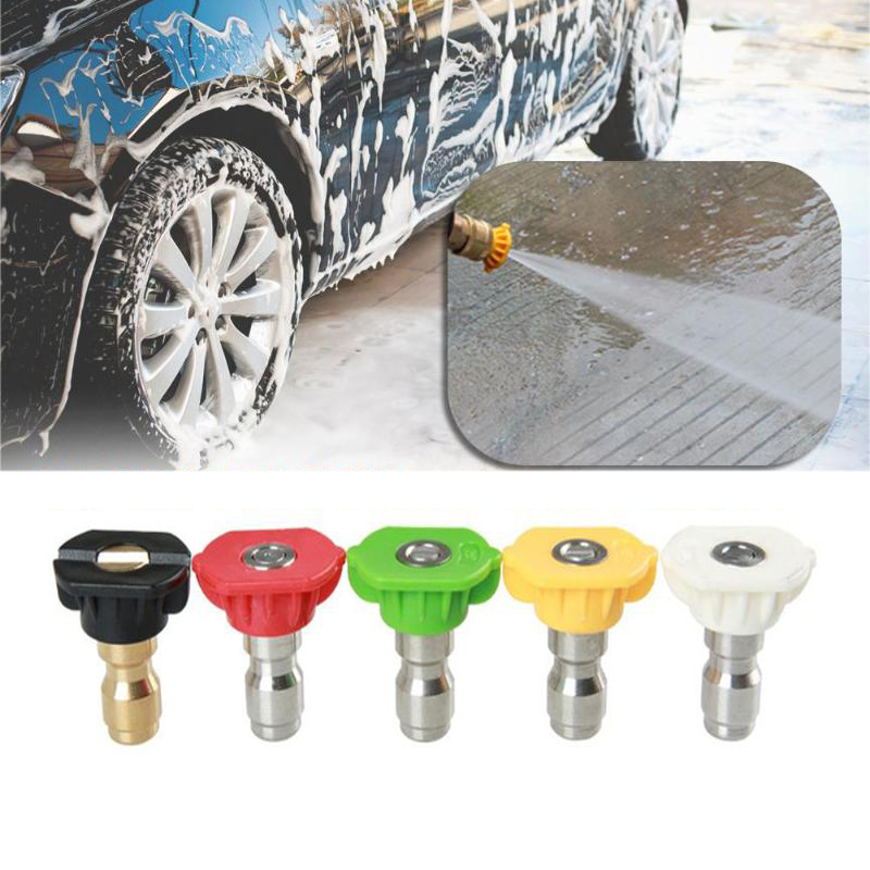 Car High Pressure Washer Tools Cleaning Parts Nozzle Jet Snow Foam Lance Spray Wash Gun Nozzle-Tip 0 to 65 Degrees Auto Cleaner Tool