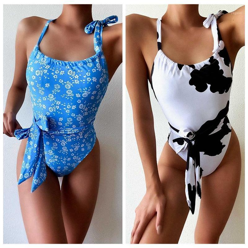 Women' Swimwear Printed Bandage Swimsuit, Drawstring Low Square Neck High Waistline Thong Tank With Waistband
Women' Swimwear Printed Bandage Swimsuit, Drawstring Low Square Neck High Waistline Thong Tank With Waistband