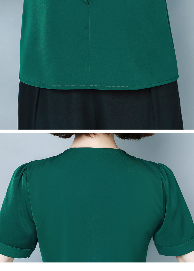 Ladies Tops Short Sleeves Shirt Women Clothes Solid Chiffon Blouse V-neck Shirts Butterfly Womens and Blouses 9048 50 210506