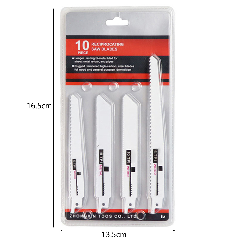 4pcs Reciprocating Saw Blade Set High Carbon Steel Saber Saw For Wood Metal Cutting Power Tools Accessories Woodworking Tools