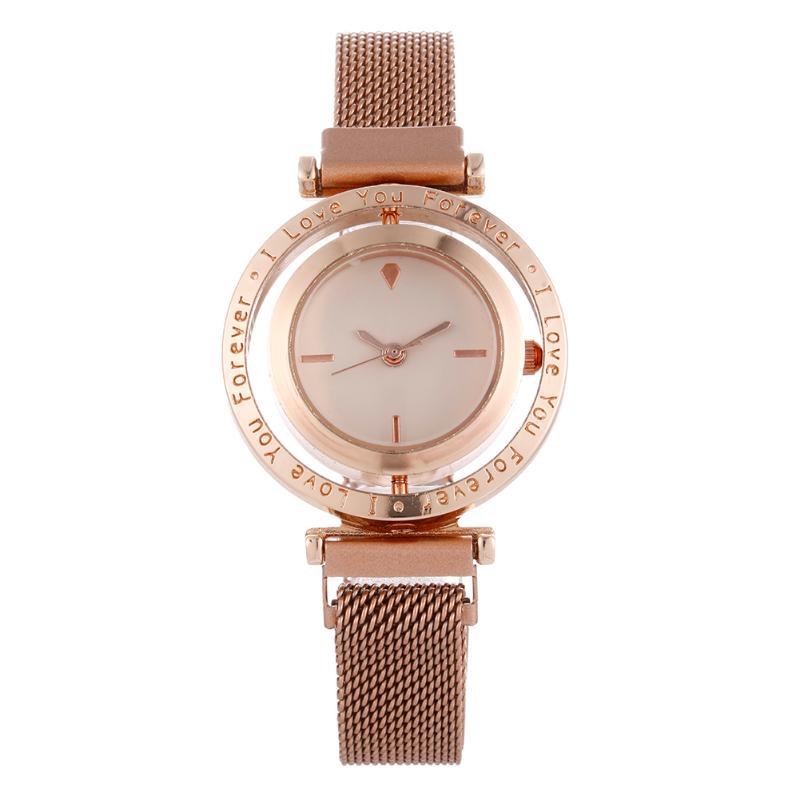 Wristwatches 2021 Fashion Luxury Rotating Dial Gold Women Watch Dress Simple Mesh Bracelet Quartz Girl Gift Zegarek Damski
Wristwatches 2021 Fashion Luxury Rotating Dial Gold Women Watch Dress Simple Mesh Bracelet Quartz Girl Gift Zegarek Damski