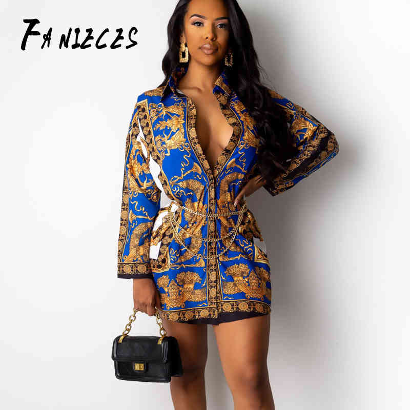 Women runway shirt dress summer autumn blue Floral print long sleeve party mini dresses clothing for woman 210520
Women runway shirt dress summer autumn blue Floral print long sleeve party mini dresses clothing for woman 210520