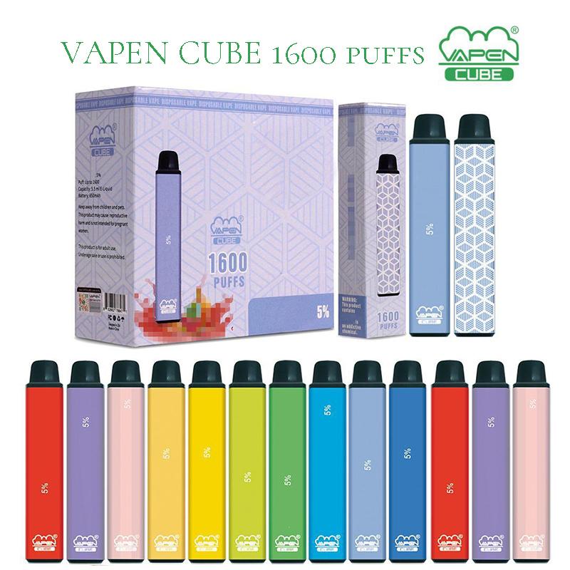 2021 VAPEN CUBE 1600 Puffs Original Disposable cigarettes Vape Pen Kits 650mAh Battery 5.5ml Capacity Portable Vaporizer Pre-Filled Bars Vap
2021 VAPEN CUBE 1600 Puffs Original Disposable cigarettes Vape Pen Kits 650mAh Battery 5.5ml Capacity Portable Vaporizer Pre-Filled Bars Vap