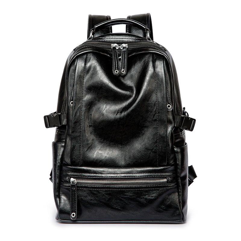 Backpack Black Leather PU Soft Male Back Pack Leisure Men Zipper 14-inch Laptop Multi-pocket
Backpack Black Leather PU Soft Male Back Pack Leisure Men Zipper 14-inch Laptop Multi-pocket