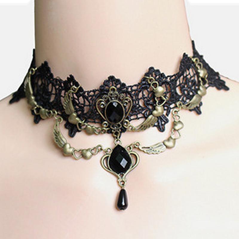 Hair Clips & Barrettes Lace Goth Choker Necklace For Women Tassel Gem Pendant Vintage Collar Jewelry Gifts Girls Neck, Golden;silver
Hair Clips & Barrettes Lace Goth Choker Necklace For Women Tassel Gem Pendant Vintage Collar Jewelry Gifts Girls Neck, Golden;silver