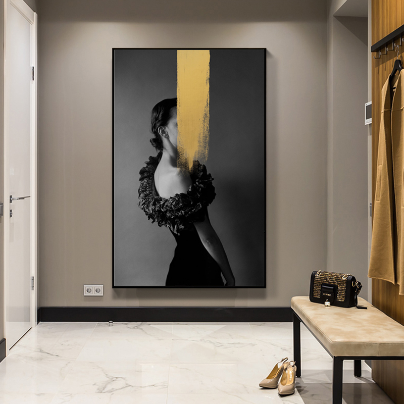 Print Canvas Painting Abstract Interior Wall Picture for Living Room Home Decoration Modern Nordic Sexy Girl Portrait Poster