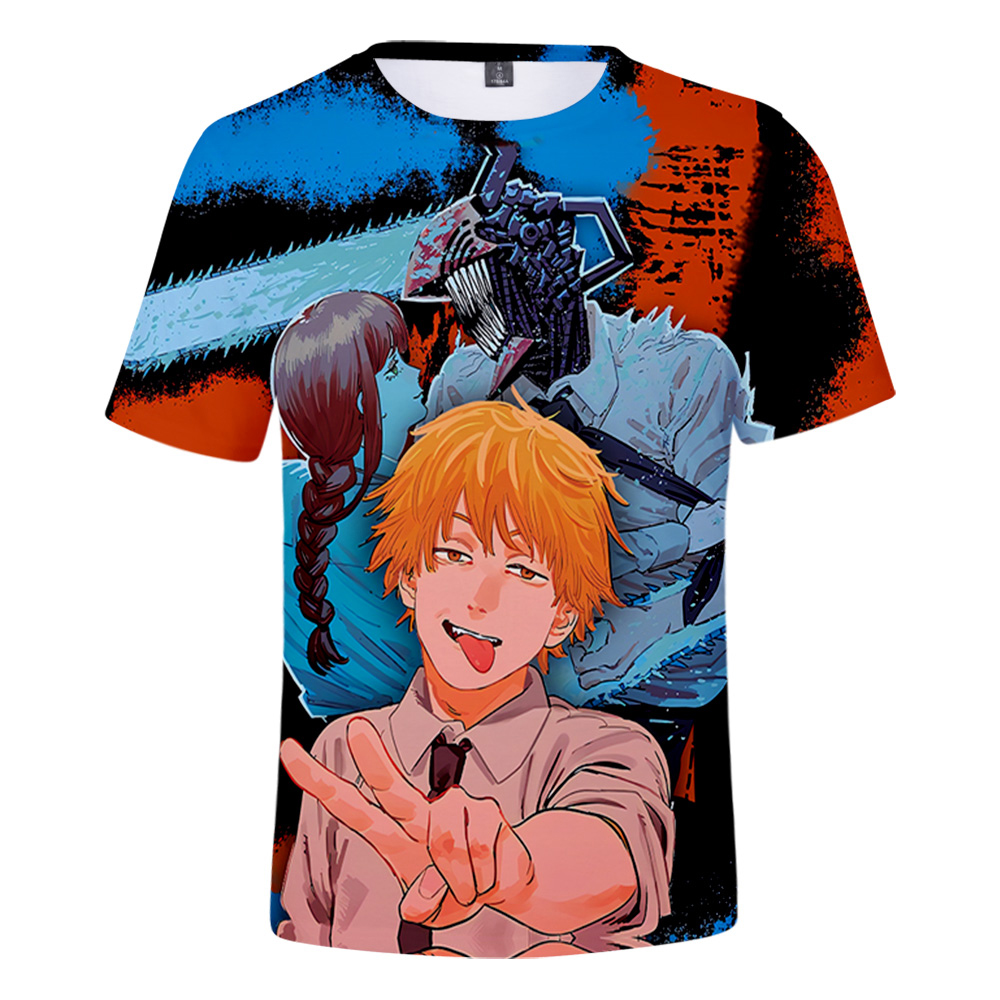 Anime Chainsaw man 3D Printed T-shirts Women/Men Fashion Summer Short Sleeve Tshirts Casual Streetwear Clothes, 001
Anime Chainsaw man 3D Printed T-shirts Women/Men Fashion Summer Short Sleeve Tshirts Casual Streetwear Clothes, 001