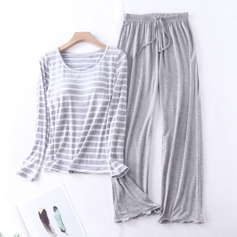 2021cotton pajamas sets women with bra pad long sleeve striped night wear cute loose pijama mujer sleepwear autumn winter homewear, Black;red
2021cotton pajamas sets women with bra pad long sleeve striped night wear cute loose pijama mujer sleepwear autumn winter homewear, Black;red
