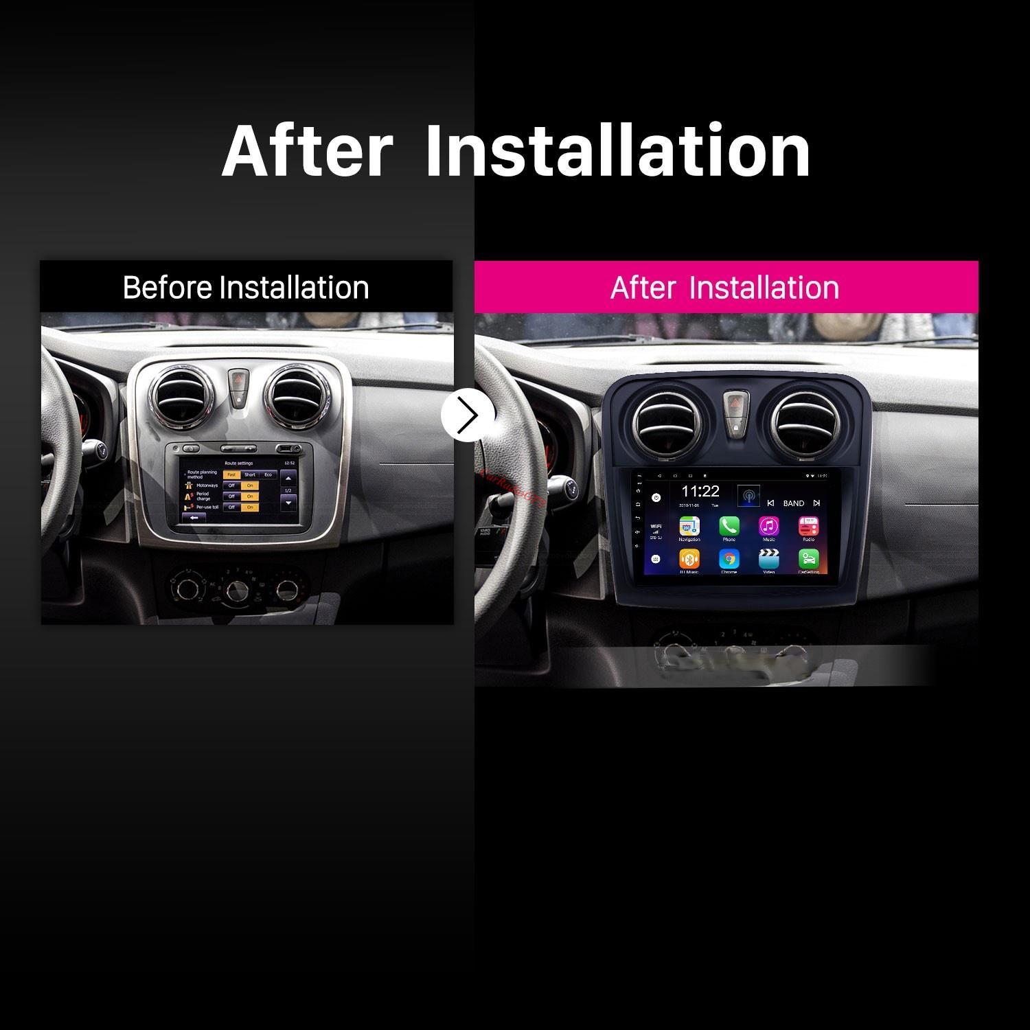 Car Dvd Player Multimedia System Android Stereo for Renault Dacia Sandero 2012-2017 Bluetooth Wifi Music Gps Navigation Support Digital TV