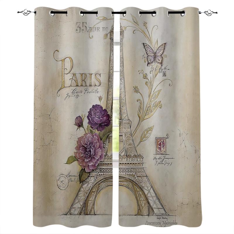 Eiffel Tower Flowers Butterfly Blackout Curtains Home Decor Living Room Window Children's Bedroom Curtain & Drapes
Eiffel Tower Flowers Butterfly Blackout Curtains Home Decor Living Room Window Children's Bedroom Curtain & Drapes