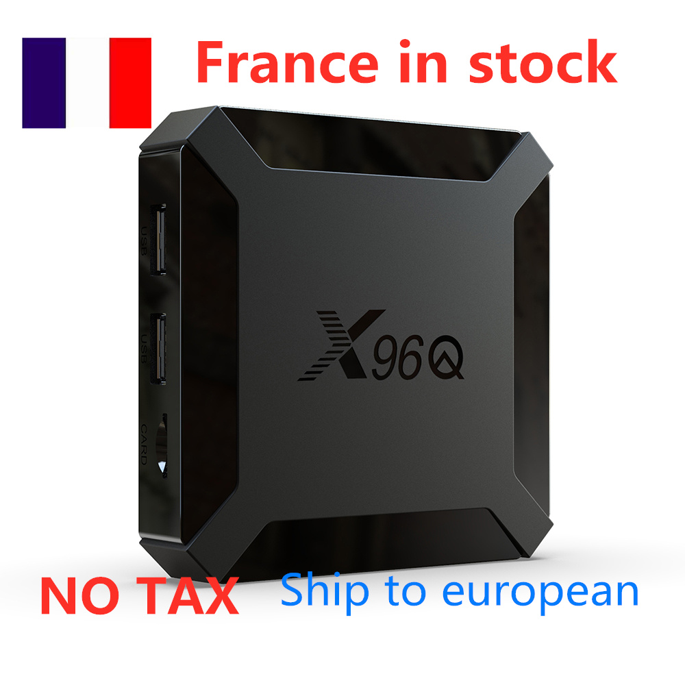 Ship from france to european x96q tv box android 10 os allwinner h313 quad core 1gb 2gb ram 8gb 16gb rom 4k
