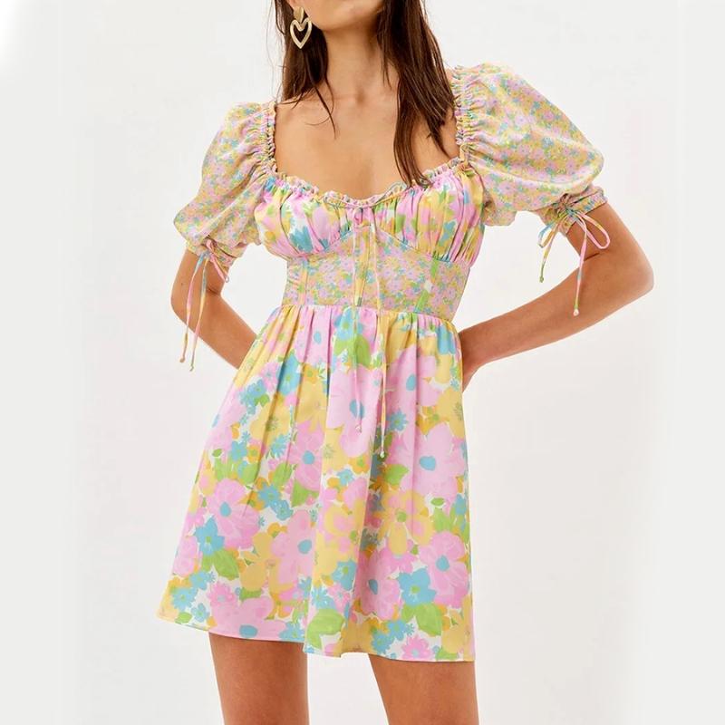 Casual Dresses GypsyLady Floral Printed Sexy Mini Dress Smocked Chic Summer Boho Holiday Women Puff Sleeve Ruffles Ladies Party, Yellow
Casual Dresses GypsyLady Floral Printed Sexy Mini Dress Smocked Chic Summer Boho Holiday Women Puff Sleeve Ruffles Ladies Party, Yellow