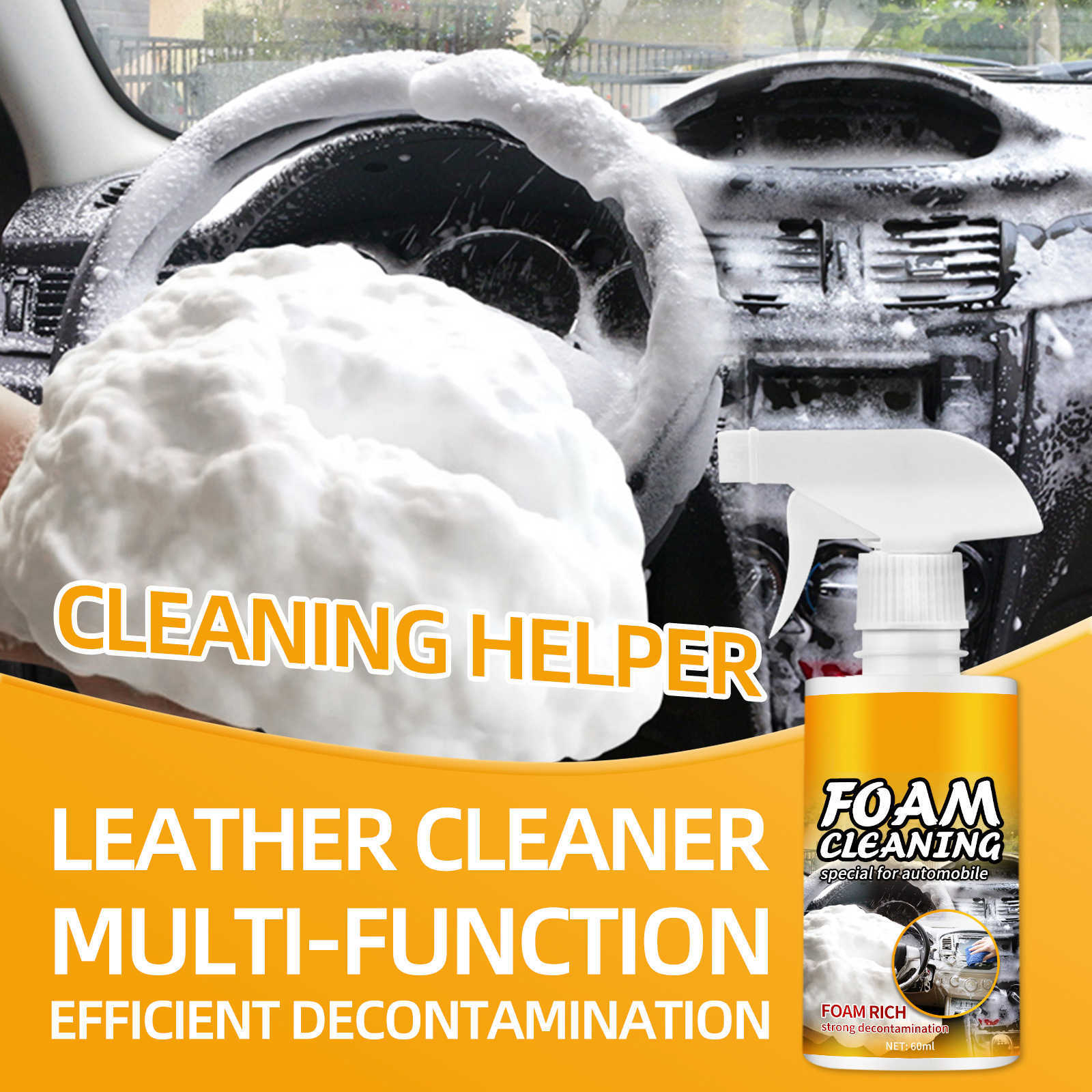 Multipurpose Foam Cleaner for Car Seat Steering Wheel Rinse-Free Car Interior Cleaner Easy to Use PR Sale
Multipurpose Foam Cleaner for Car Seat Steering Wheel Rinse-Free Car Interior Cleaner Easy to Use PR Sale