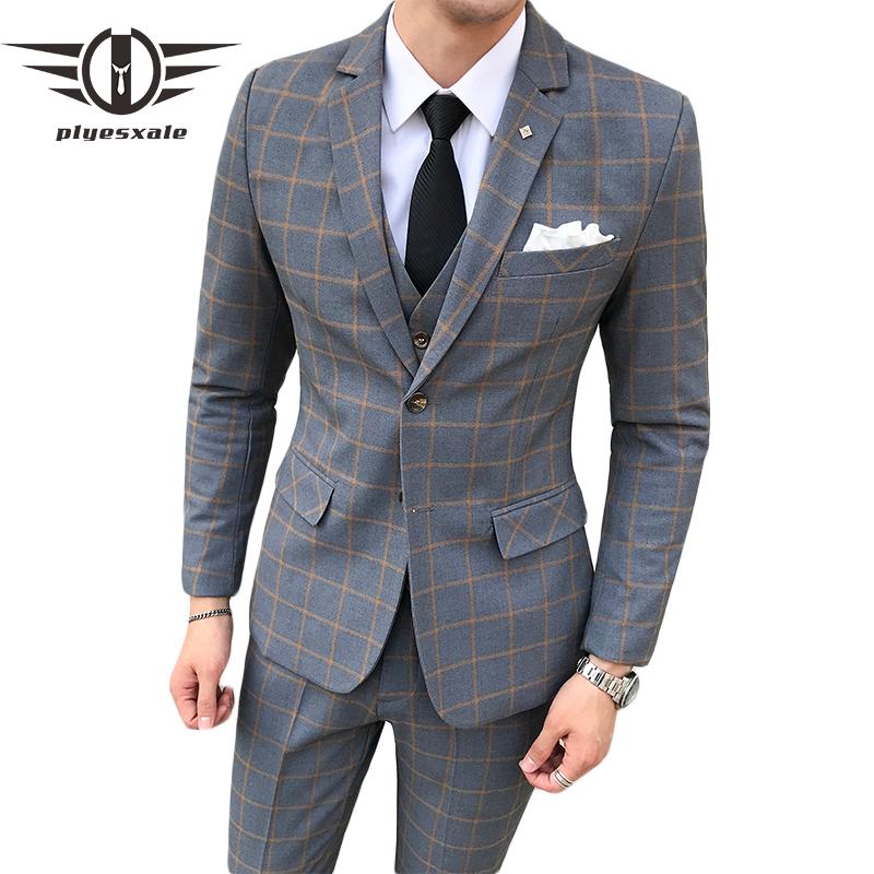 Men' Suits & Blazers Plyesxale Navy Blue Burgundy Grey Plaid Suit For Men Slim Fit Groom Wedding High Quality Mens Designers 2021 Q334, Gray
Men' Suits & Blazers Plyesxale Navy Blue Burgundy Grey Plaid Suit For Men Slim Fit Groom Wedding High Quality Mens Designers 2021 Q334, Gray