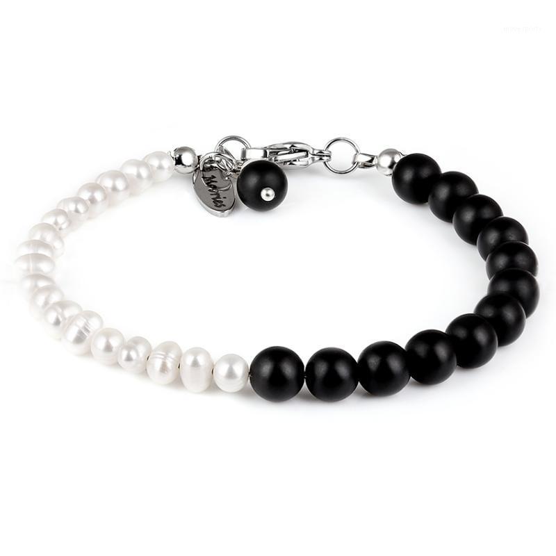 Charm Bracelets Pearl Black Natural Stone Beaded Bracelet Stainless Steel Clasp Handmade Jewelry For Women And Men Couple1
Charm Bracelets Pearl Black Natural Stone Beaded Bracelet Stainless Steel Clasp Handmade Jewelry For Women And Men Couple1