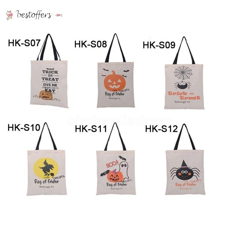 6 Styles Large Halloween Tote Bags Party Canvas Trick or Treat HandBag Creative Festival Spider Candy Gift Bag For Kids BT05
6 Styles Large Halloween Tote Bags Party Canvas Trick or Treat HandBag Creative Festival Spider Candy Gift Bag For Kids BT05