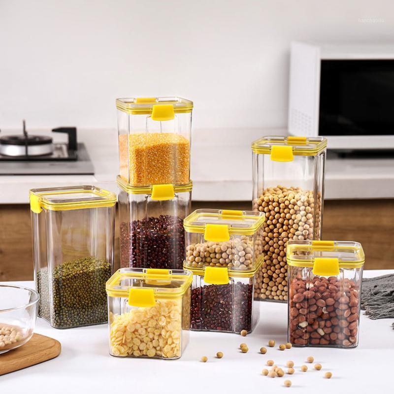 Storage Bottles & Jars Transparent Sealed Box Kitchen Food Grain Containers Square Jar Nut Snack Tank Airtight Pantry
Storage Bottles & Jars Transparent Sealed Box Kitchen Food Grain Containers Square Jar Nut Snack Tank Airtight Pantry
