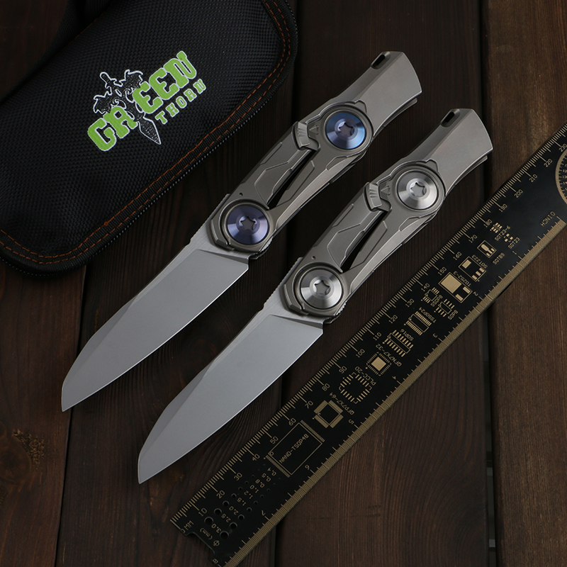 Green thorn "technobamboo" m390 blade TC4 titanium handle outdoor camping hunting practical folding knife EDC tool
Green thorn "technobamboo" m390 blade TC4 titanium handle outdoor camping hunting practical folding knife EDC tool