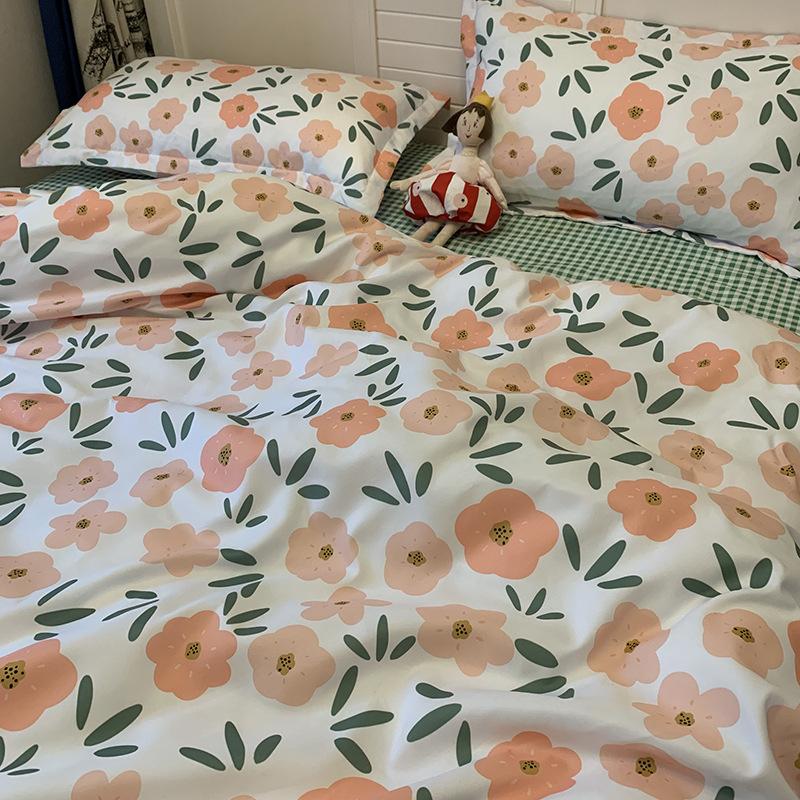 Bedding Sets Cute Korean-Style Floral Set Duvet Cover Plaid Bed Sheet Kawaii Cartoon Printed Super King Size 4pcs
Bedding Sets Cute Korean-Style Floral Set Duvet Cover Plaid Bed Sheet Kawaii Cartoon Printed Super King Size 4pcs