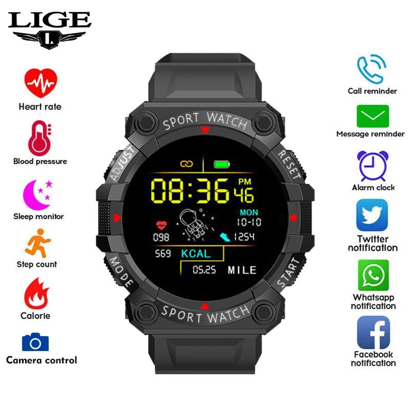 LIGE 2021 New Sport Smart Watch Men Women Heart Rate Blood Pressure Fitness Tracker Low-power Sports Bracelet For Men Women+Boxg, Black
LIGE 2021 New Sport Smart Watch Men Women Heart Rate Blood Pressure Fitness Tracker Low-power Sports Bracelet For Men Women+Boxg, Black