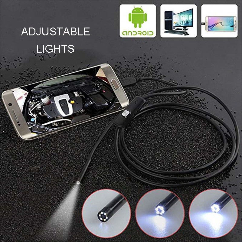 5 5mm 1m 2m 5m 10m Mini Endoscope Camera Flexible IP67 Waterproof Cable Snake industrial Borescope Micro USB Endoscope Cameras for